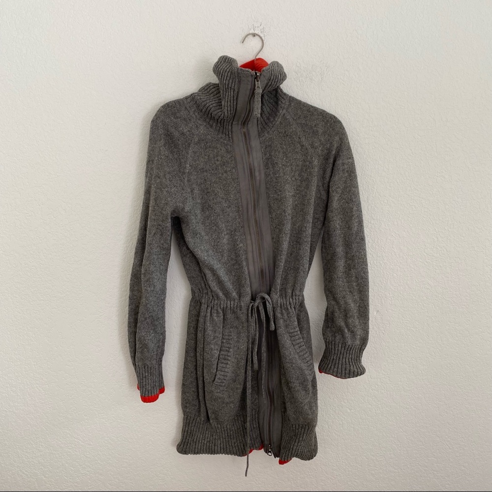 SPARROW Women’s Medium Gray Lambswool Long-sleeve Jacket